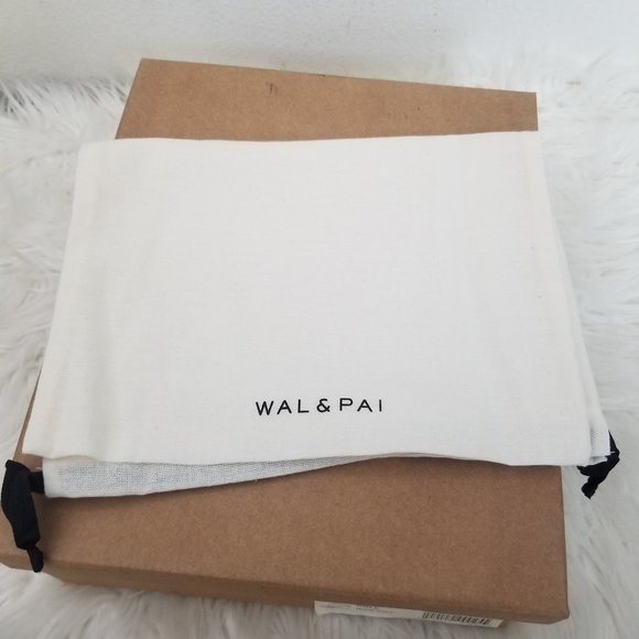 NEW Wal & Pai Cole Wedge Nude Calf Leather Chunky Stacked Heel Minimalist 37 - Picture 9 of 11